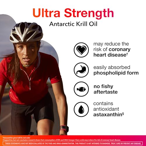 MegaRed Omega-3 Krill Oil 1000mg - Ultra Strength Softgels - 60 Count