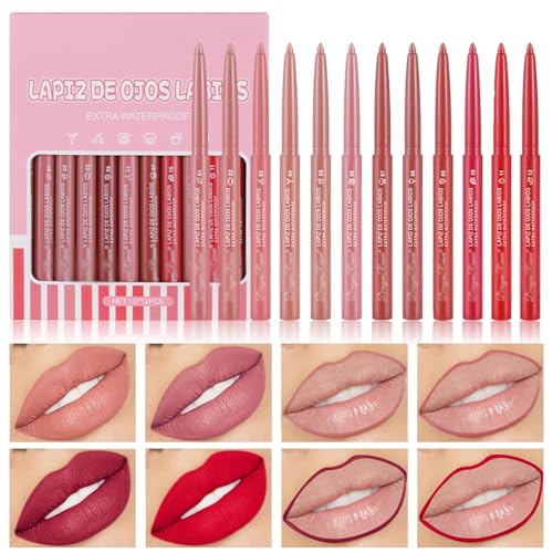 12 Colors Matte Lip Liner Lipstick Set One Step Lips Makeup Kit Velvet Nude Collection