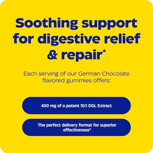 ENZYMEDICA DGL Soothing Stomach Gummies - 74 Count - Digestive Support