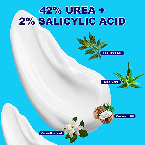 Premium 42% Urea Foot Cream with Salicylic Acid & Natural Oils - For Feet, Hands & Rough Skin