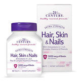 21st Century Hair Skin & Nails Extra Strength - 90 Tablets | Beauty & Collagen Support