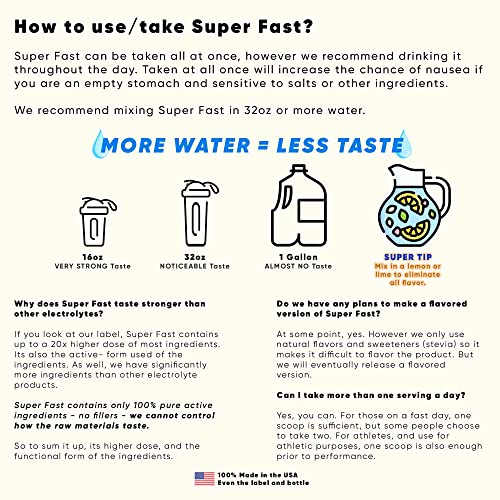 Brain Forza Super Fast Keto Electrolytes for Fasting - Premium Electrolytes with Potassium, Sodium, Magnesium, Calcium, Iron & Pink Himalayan Salt - 30 Servings, Unflavored