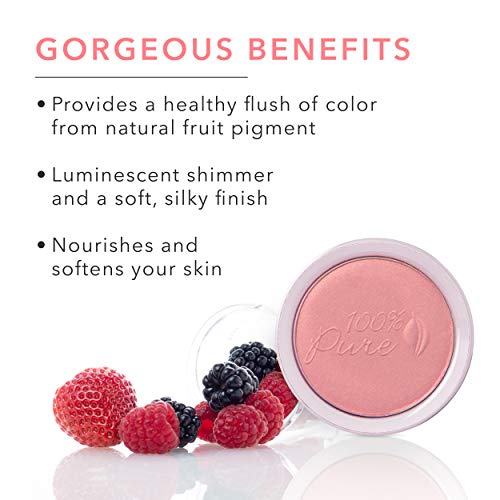 100% Pure Fruit Pigmented Powder Blush - Chiffon (Soft Pink)