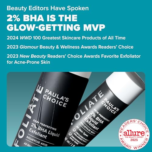 Paula's Choice Skin Perfecting 2% BHA Liquid Salicylic Acid Exfoliant Duo - Gentle Leave-On Exfoliant (Set of 2)