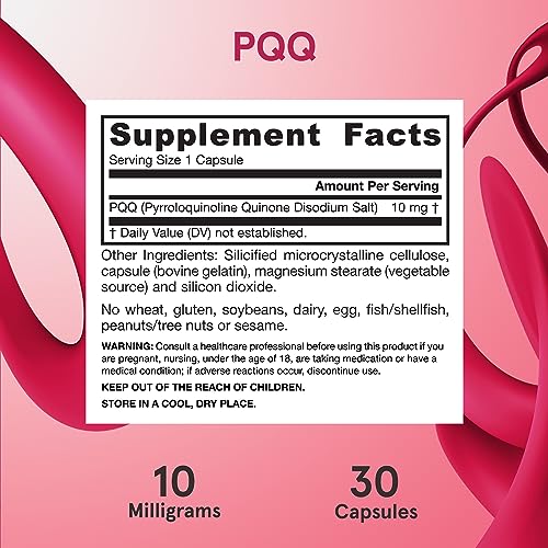 Jarrow Formulas PQQ 10mg - 30 Capsules - Mitochondrial Support