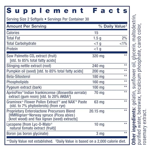 Life Extension Ultra Prostate Formula - 60 Softgels for Men's Health