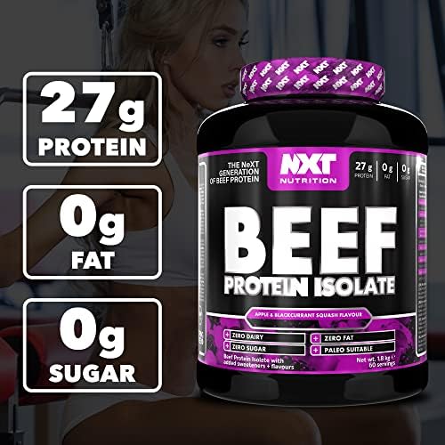 NXT Nutrition Beef Protein Isolate: Paleo & Keto Friendly Muscle Recovery Powder (1.8kg)