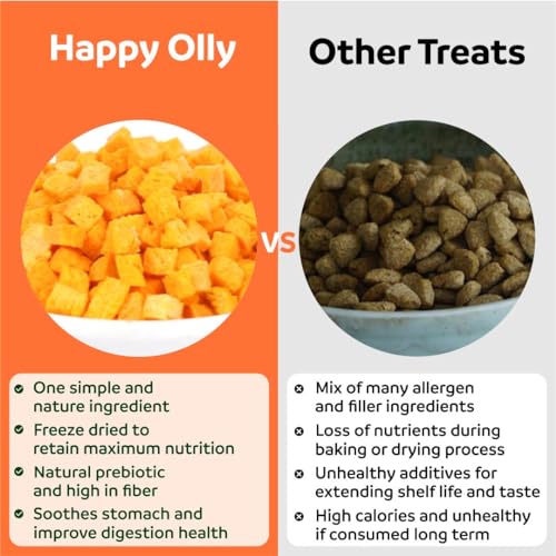 Happy Olly Natural Pumpkin Pieces - Wholesome Pet Treats for Dogs