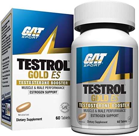 GAT SPORT Testrol Gold ES, Tribulus, DIM, Zinc, Longjack, Fenugreek, Saw Palmetto, Estrogen Balance, 60 Tablets