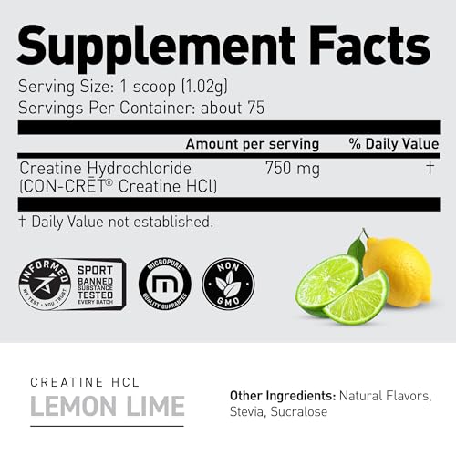 Creatine HCl Lemon Lime Powder – 76 g (EAN 850045966485)