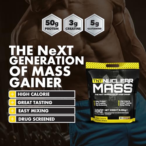 NXT Nutrition TNT Nuclear Mass - Chocolate - 5.4kg - High Protein - High Carbohydrates - Mass Gainer