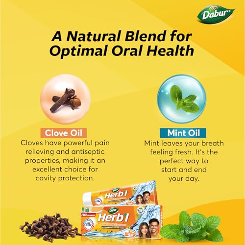 Dabur Herbal Advanced Clove Gel Toothpaste for Cavity Protection - 150g