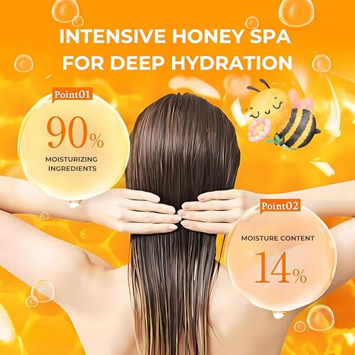 &honey Deep Moist Hair Treatment Step 2.0 (Moist Coat) - Lavender Honey Scent (445g) | Intensive Hair Repair
