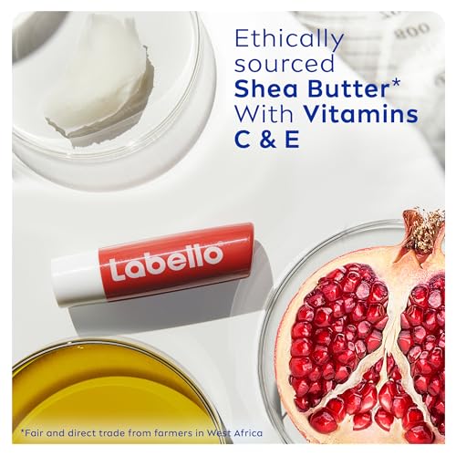 Labello Lip Balm - Moisturizing Pomegranate Shine, 4.8g | Hydrating Lip Care