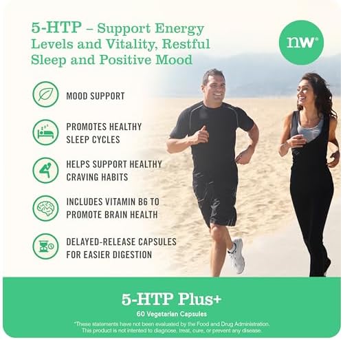 NatureWise, 5-HTP Plus+, 200 mg, 60 Vegetarian Capsules