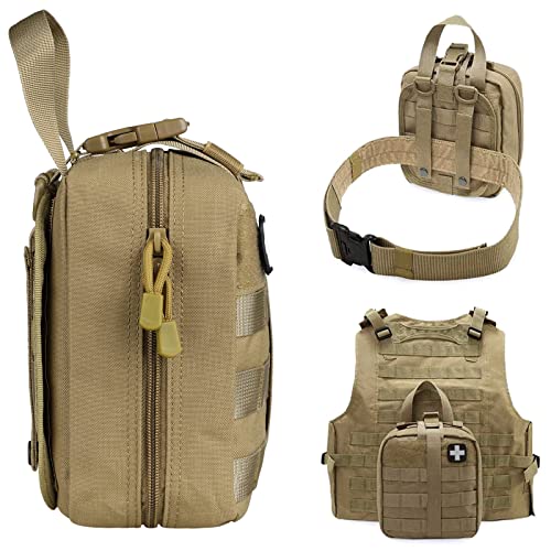 LIVANS Tactical First Aid Pouch - MOLLE EMT Medical Bag with Quick Release Design for Military & Outdoor Survival