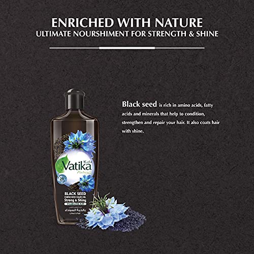 Vatika Naturals Black Seed Enriched Hair Oil - Strengthen & Nourish - 200ml