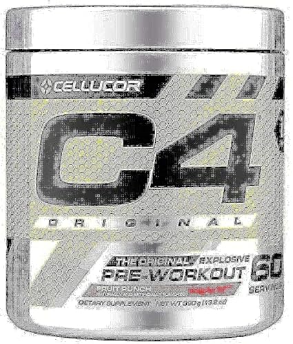 Cellucor C4 Original Pre-Workout Powder 60 Servings Fruit Punch - Explosive Energy
