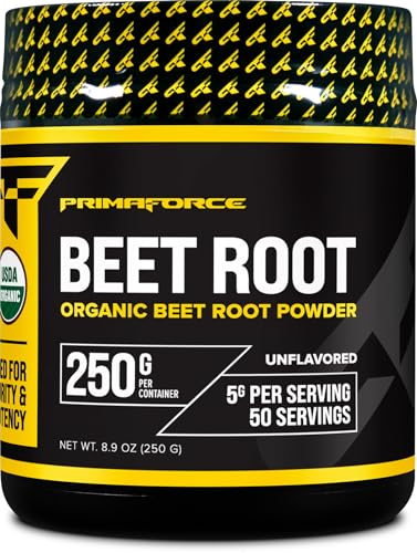 Primaforce Organic Beet Root Powder 250g Unflavored - Pure Antioxidants & Nutrients Boost