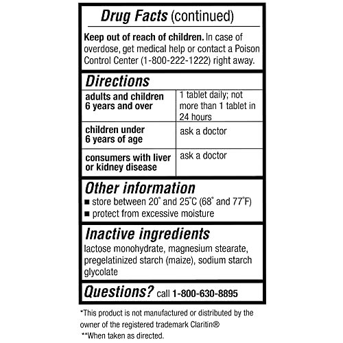 Puregen Labs Allergy Relief Loratadine 10mg 300 Tablets - 24 Hour Non-Drowsy Antihistamine