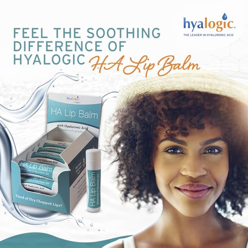 Hyalogic HA Lip Balm - Hyaluronic Acid & Coconut Oil - Unflavored - 4 Sticks