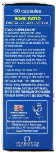 Vitabiotics Ultra Cod Liver Oil Plus Omega-3 (Orange Flavour) - 60 Capsules