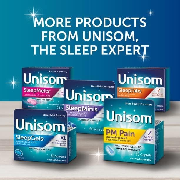 Unisom SleepTabs Nighttime Sleep-Aid Tablets, 80 Count (2 Pack)