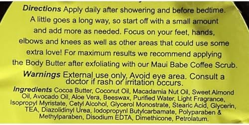 Maui Babe Body Butter - Deeply Hydrating 8oz