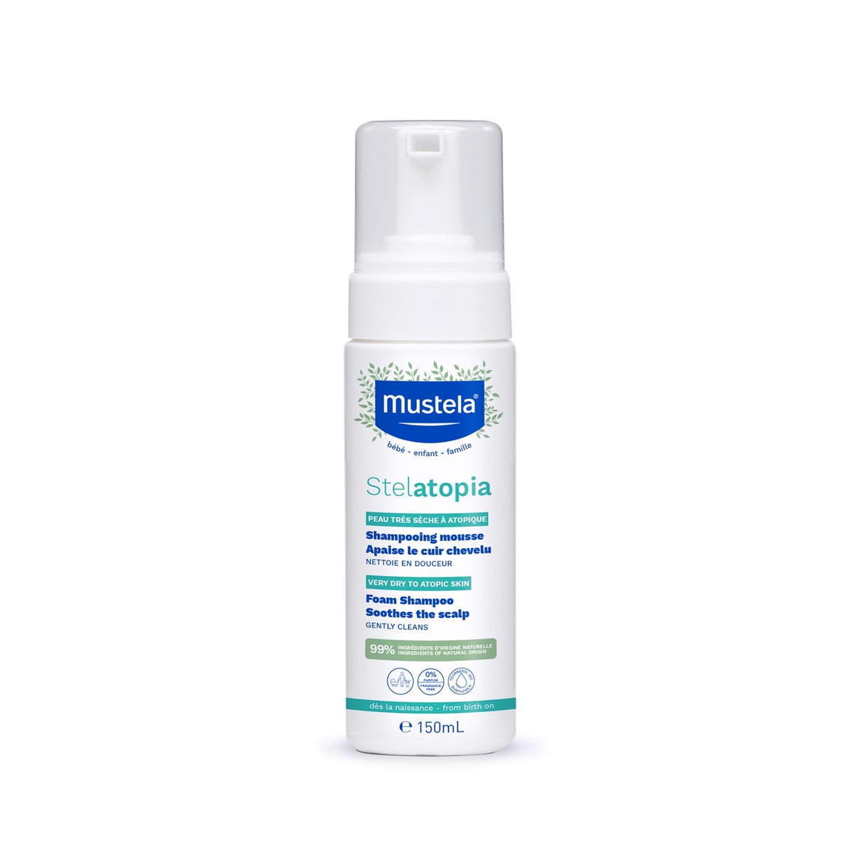 Mustela Stelatopia Foam Shampoo for Eczema-Prone Skin 150ml
