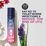 Pee Safe Toilet Seat Sanitizer Spray 75ml Pack of 2 Floral - Kills 99.9% Germs, UTI Prevention, Travel-Friendly
