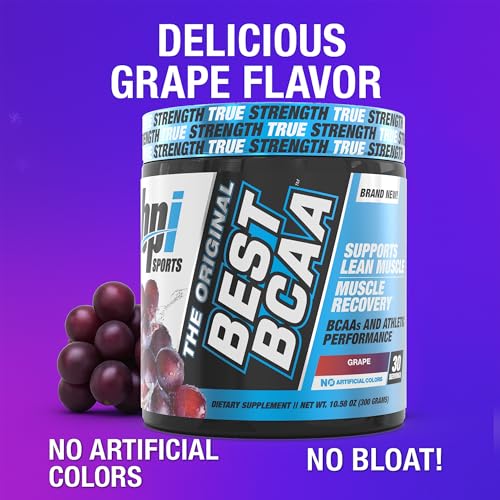 BPI Sports Best BCAA Grape Powder - Zero Sugar Amino Acid Formula