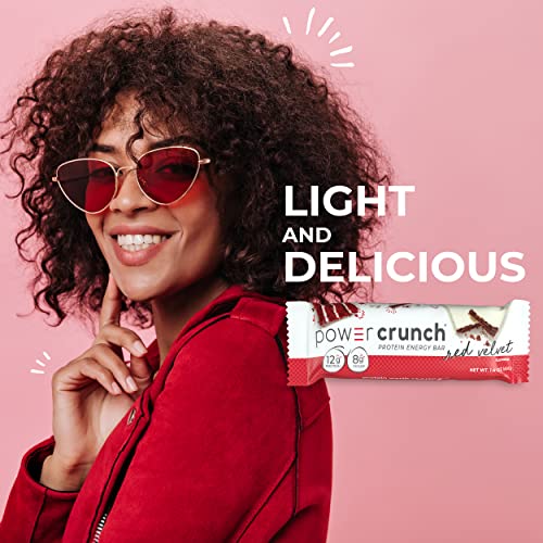 Power Crunch Protein Wafer Bars, Red Velvet, 1.4 Ounce (12 Count)