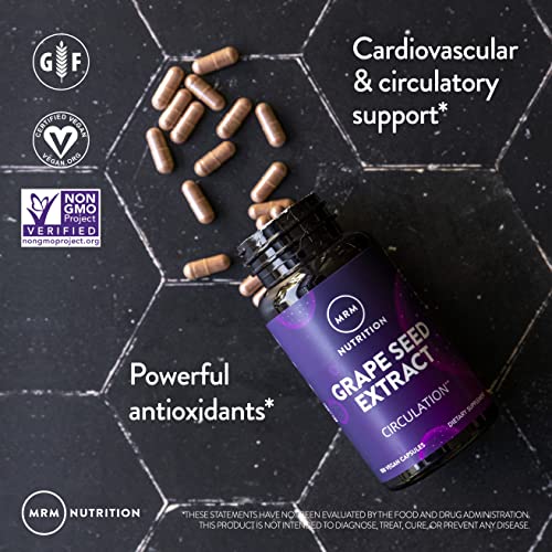 MRM Grape Seed Extract Supplement, 120mg per Capsule, 100 Vegan Capsules