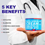 Premium 42% Urea Foot Cream with Salicylic Acid & Natural Oils - For Feet, Hands & Rough Skin