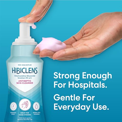 Hibiclens Antimicrobial Skin Cleanser - 8 oz with Foaming Pump - 4% CHG - Hospital-Grade Protection