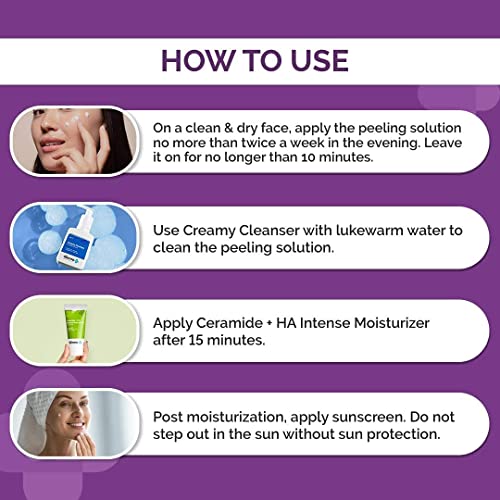 The Derma Co 30% AHA + 2% BHA Face Peeling Solution 30ml - Exfoliating Skin Treatment