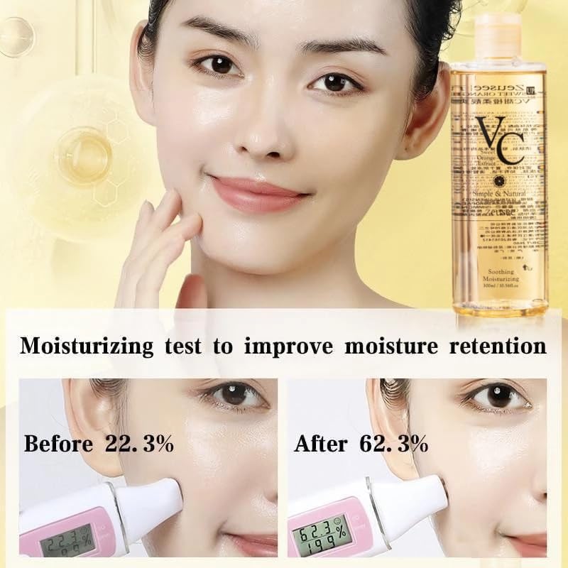 Mhepzol VC Toner - 300ml Vitamin C Moisturizing Toner for Skin Brightening and Hydration