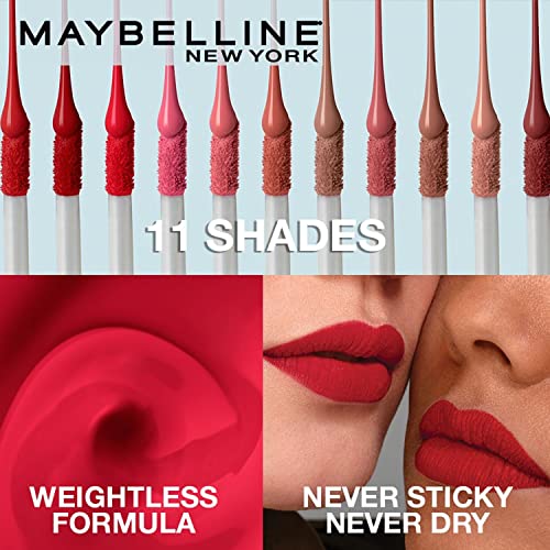 Maybelline New York Sensational Liquid Matte Lipstick - 08 Sensationally Me | Highly Pigmented & Long-Lasting