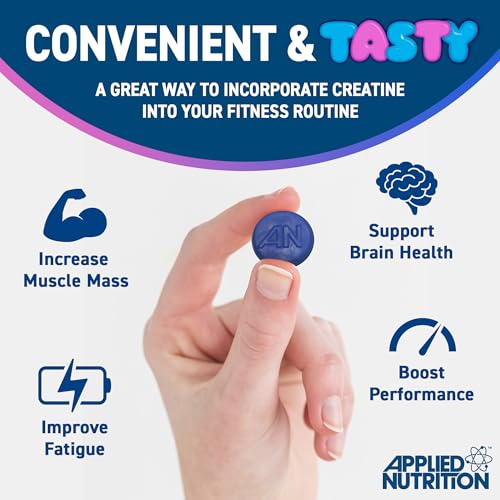 Creatine Gummies - Blue Raspberry Flavor, Muscle Support Supplement