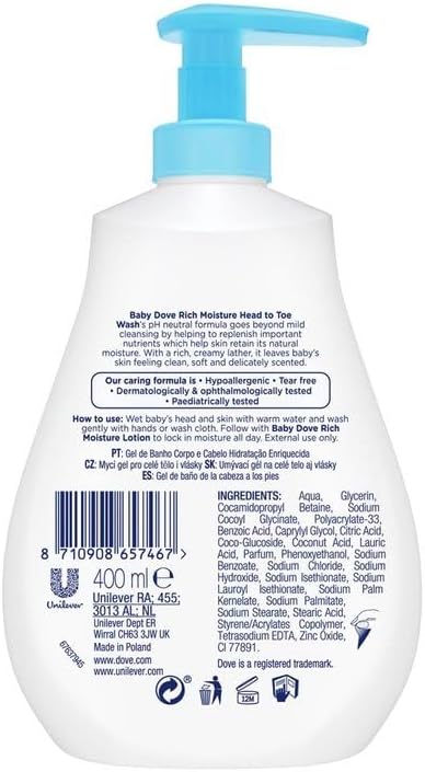 Baby Dove Rich Moisture Head-to-Toe Wash - 400ml