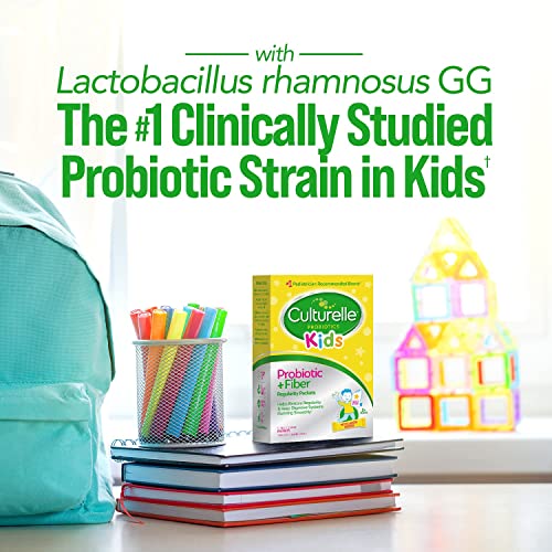 Culturelle Kids Probiotic + Fiber Packets - Digestive & Immune Support for Ages 3+ - 60 Count