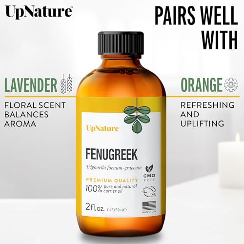 UpNature Fenugreek Oil 2oz - Pure & Natural for Hair Growth, Skin & Digestion