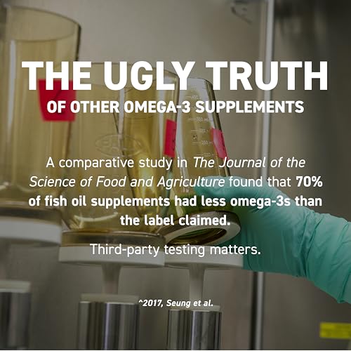 Kaged Muscle Omega 3 Fish Oil Supplements – 3000 mg EPA & DHA, 60 Softgels