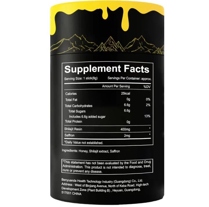 Himalayan Shilajit 30 Sticks - Pure Natural Resin for Energy, Stamina & Vitality - Convenient Stick Packs for Strength & Endurance