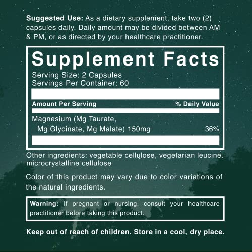Natural Rhythm Triple Calm Magnesium Blend - 150mg Easily Absorbable Formula