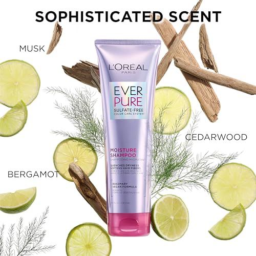 L'Oreal Paris EverPure Moisture Sulfate Free Shampoo and Conditioner for Color-Treated Hair - 8.5 Ounce (Set of 2)