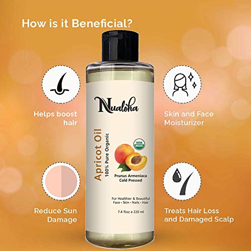 Organic Apricot Kernel Oil - Pure Cold-Pressed Carrier Oil (220ml)