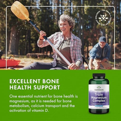 Swanson Triple Magnesium Complex 400 mg - 300 Capsules .