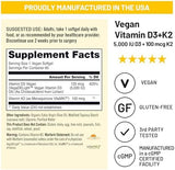 NatureWise Vitamin D3 + K2 with Plant Based D 5000IU & 100mcg K as MK-7 - Max Absorption Immune Support - Vegan, Non-GMO - with Extra Virgin Olive Oil - 60 Softgels[2-Month Supply]