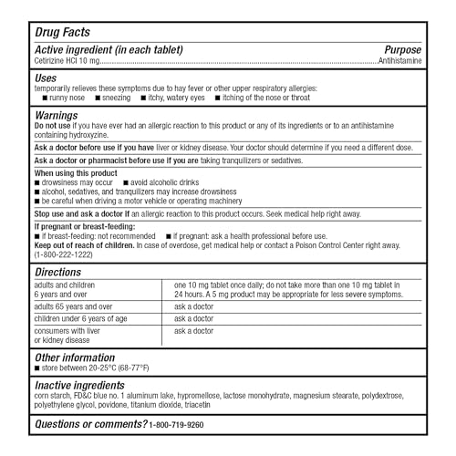 Good Sense All Day Allergy Relief - Cetirizine HCl 10mg Tablets